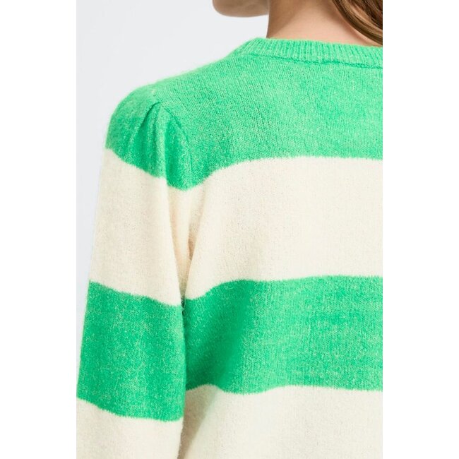 DUSTY KNIT Kelly Green Stripe