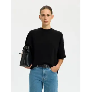 Selected Femme TENNY OVERSIZED TEE Black