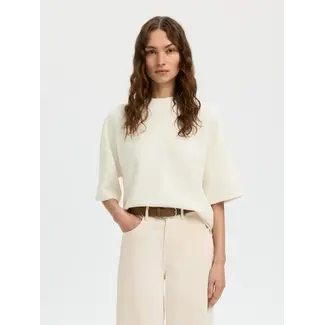 Selected Femme TENNY OVERSIZED TEE Snow White