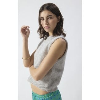 American Vintage VITOW KNIT VEST Light Grey