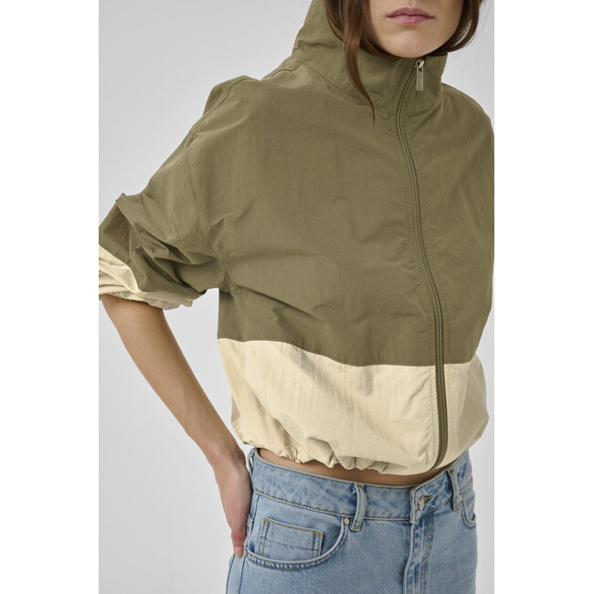 QUINN TRACK JACKET Capers Brown