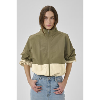 My Essential Wardrobe QUINN TRACK JACKET Capers Brown