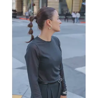 Les Soeurs LOES MESH LONGSLEEVE TOP Dark Blue