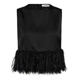 Co Couture ADNA FEATHER TOP Black