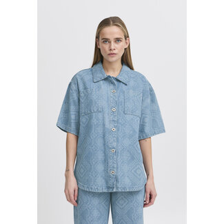 ICHI AMILIAS JACKET Light Blue Denim