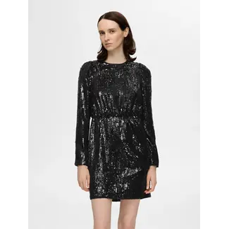 Selected Femme ARI SEQUIN DRESS Black
