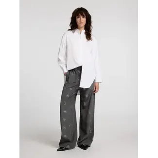Selected Femme ASTRA SEQUIN SATIN PANTS Volcanic Ash
