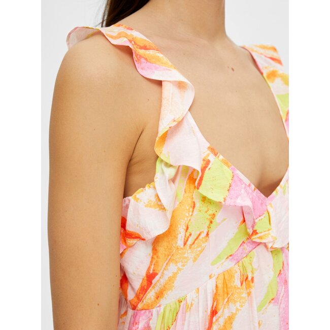 AURELIA RUFFLED DRESS Blushing Bride