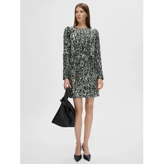 Selected Femme COLYN SEQUINS DRESS Silver