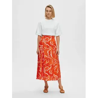 Selected Femme SIRINE ANKLE SKIRT Orangeade