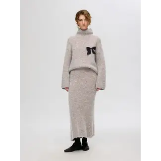 Selected Femme GABELLA KNIT SKIRT Steel Gray