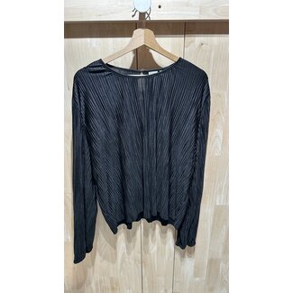 NÜMPH CASSY PLISSE BLOUSE Caviar