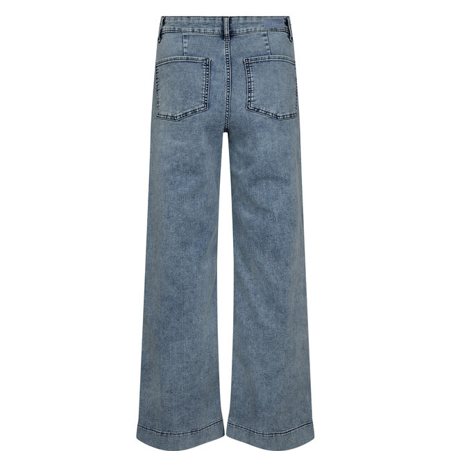 PARIS WIDE JEANS Light Blue Denim