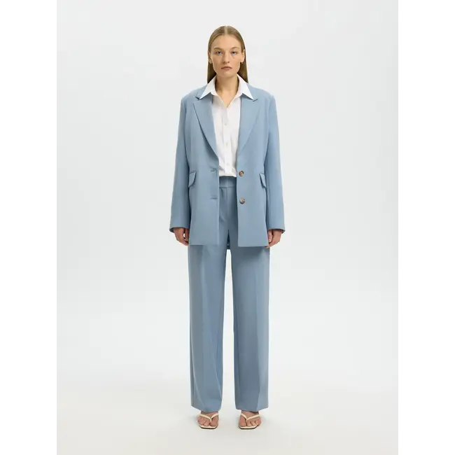 RITA WIDE PANTS Dusty Blue