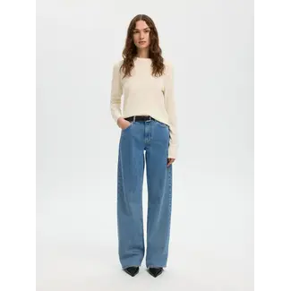 Selected Femme BEA-KORI WIDE JEANS Light Blue Denim