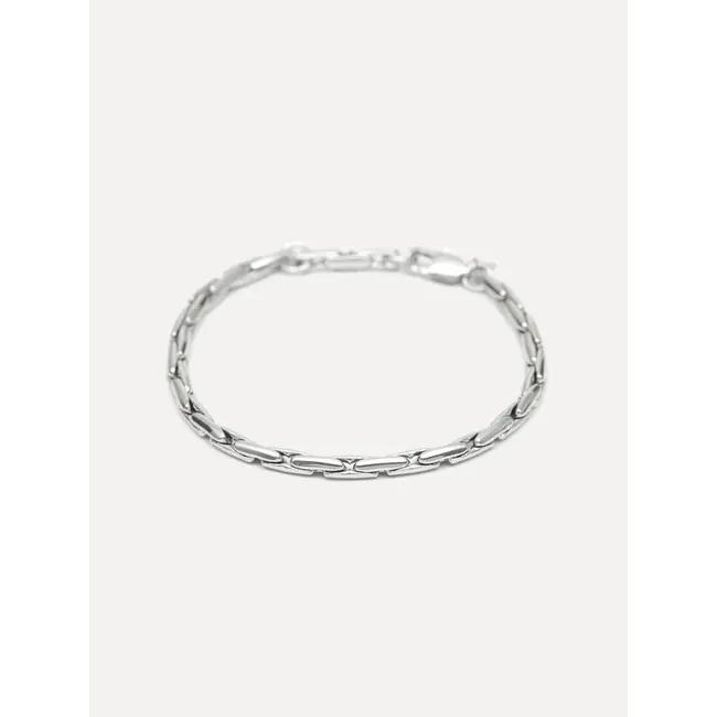MARA LINKED SNAKE CHAIN BRACELET Silver
