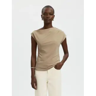 Selected Femme MOLLY TOP Weathered Teak