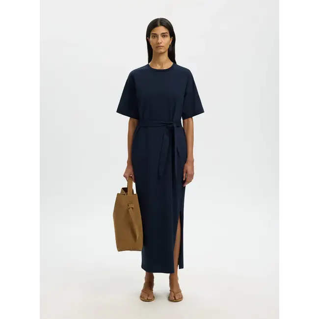 ESSENTIAL ANKLE DRESS Dark Sapphire