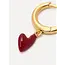 JEANNE EARRING Red Heart Gold