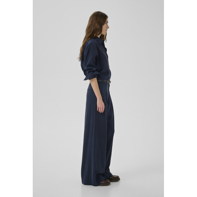 MINDY HIGH WIDE PANTS Dark Sapphire