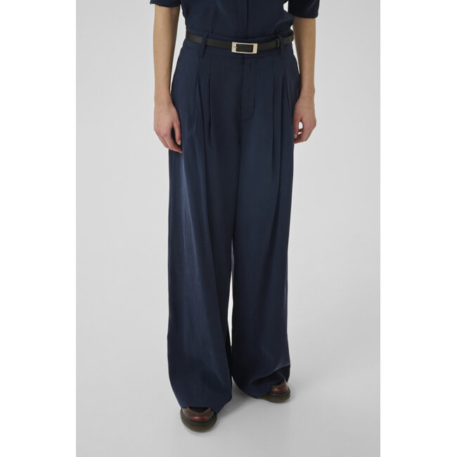 MINDY HIGH WIDE PANTS Dark Sapphire