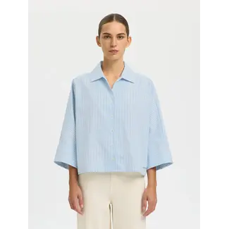 Selected Femme ESTER OVERSIZED SHIRT Malibu Blue