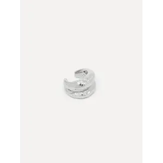 Les Soeurs JUNE HAMMERED EAR CUFF DOUBLE Silver