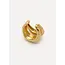 Les Soeurs JUNE HAMMERED EAR CUFF DOUBLE Gold
