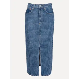 Les Soeurs POLLY SKIRT Mid Blue Denim