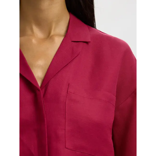 LYRA LINEN TOP Anemone