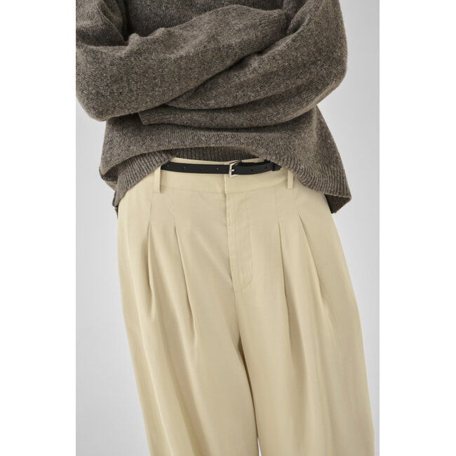 MINDY HIGH WIDE PANTS Brown Rice