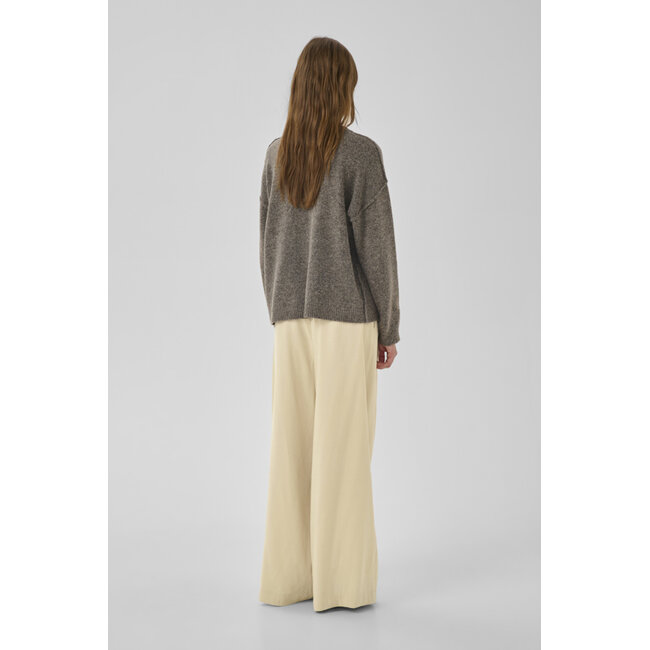 MINDY HIGH WIDE PANTS Brown Rice