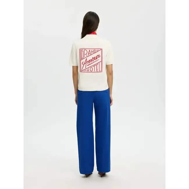 AMOUR KNIT POLO CARDIGAN Egret