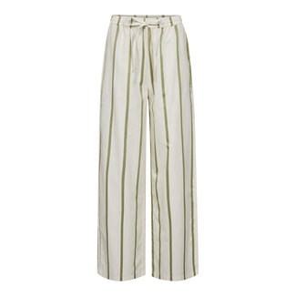 Co Couture IDIE STRIPE PANTS Off White Green