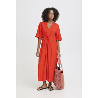 ICHI IMELDA DRESS Fiery Red
