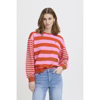 ICHI LULANI SWEATER Fiery Red