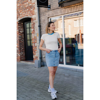 NÜMPH KAYSA DENIM SKIRT Stonewash Denim