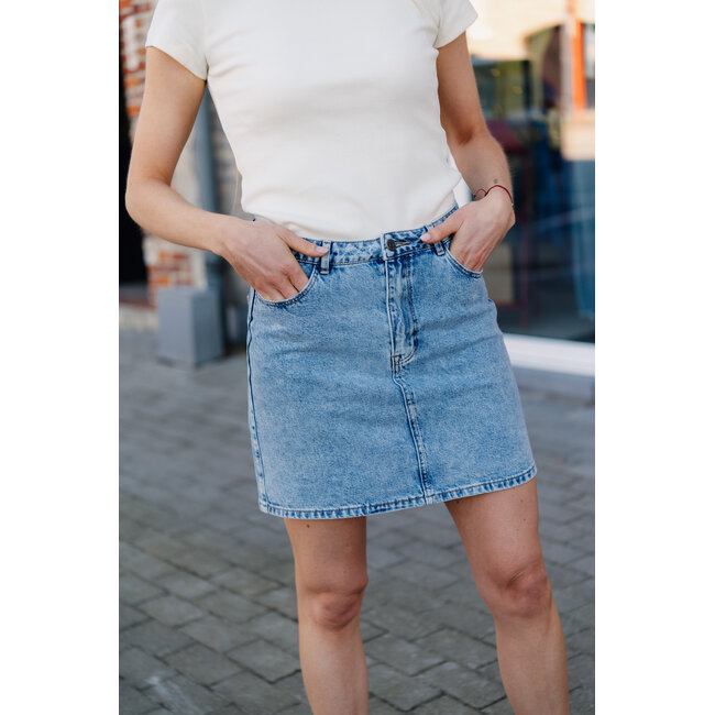 KAYSA DENIM SKIRT Stonewash Denim