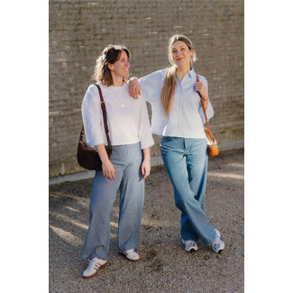 Selected Femme BEA-KORI WIDE JEANS Light Blue Denim