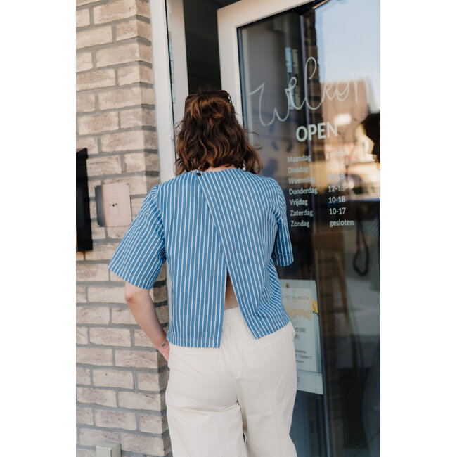 ALETTA DENIM BLOUSE Blue