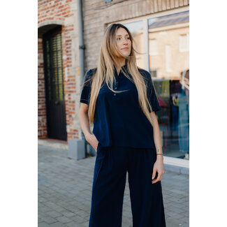 My Essential Wardrobe MINDY POLO TEE Dark Sapphire Blue