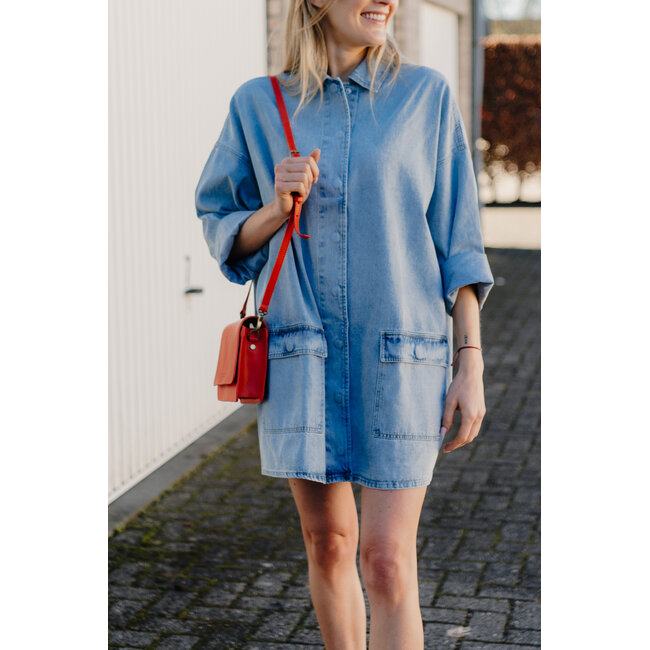 FRE DENIM DRESS Mid Blue