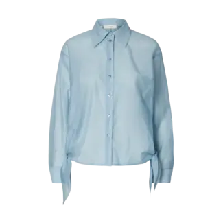 Selected Femme IRIS TIE SHIRT Dusty Blue