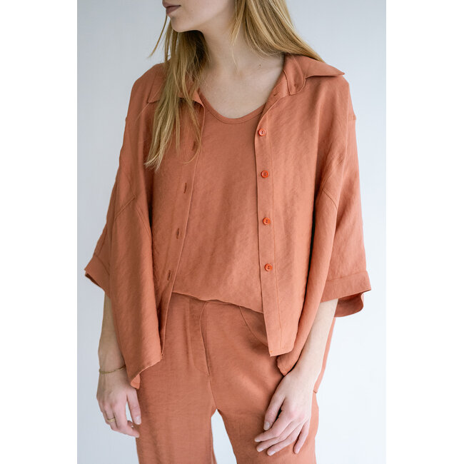 METTE BLOUSE Brilliant Rust