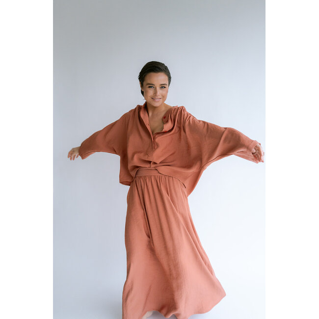 METTE BLOUSE Briljant Rust