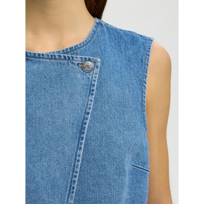 VIDA DENIM TOP Light Blue