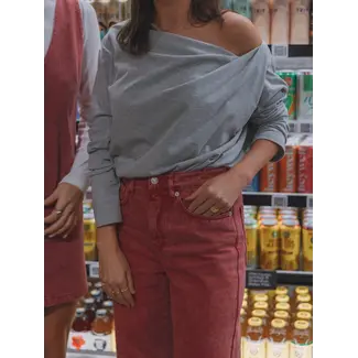 Les Soeurs NOXY TOP Mid Grey Melange