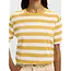 ESSENTIAL STRIPED BOXY TEE Ochre