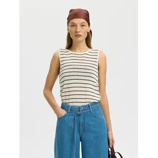 Selected Femme MOON KNIT TOP Birch Black