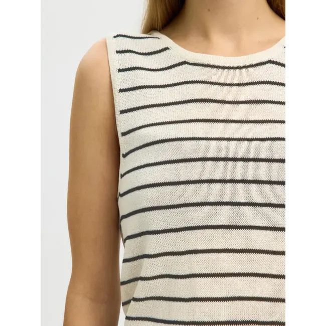 MOON KNIT TOP Birch Black